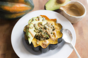 Roasted Acorn Squash Stuffed With Quinoa - Kind Living