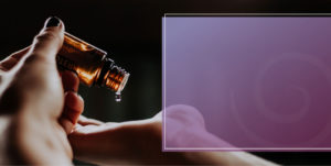 Essential Oil With Purple Rectangle on image