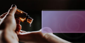 Essential Oil With Purple Rectangle on image