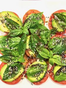 Tomato Avocado Basil Salad