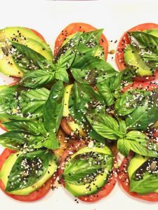 Tomato Avocado Basil Salad